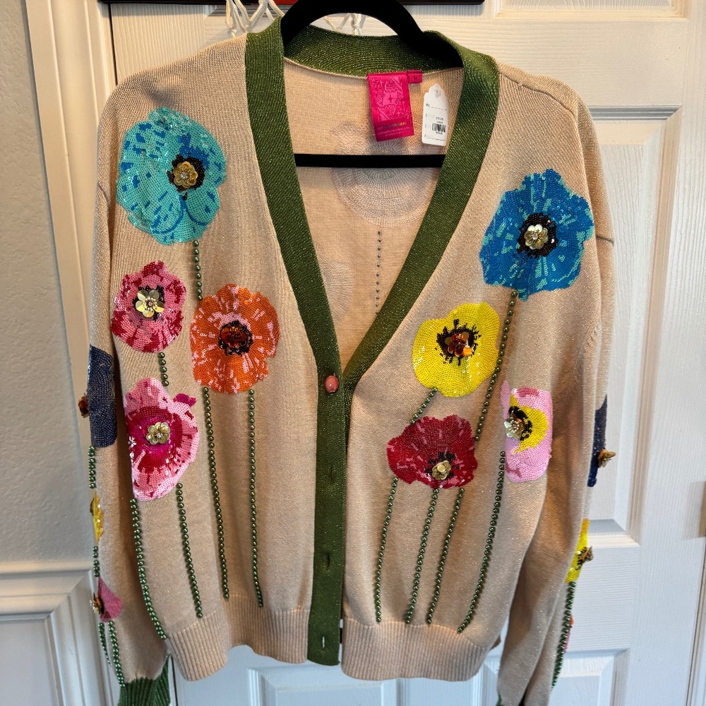 Queen of Sparkles NWT Poppy Cardigan Medium